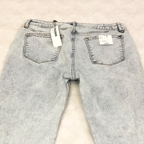 Vigoss 29 (8) NWT Stevie Crop Straight High Rise Women’s Jeans Distressed - Picture 6 of 12
